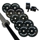 ARROW 150Kg Pro Bumper Weight Plate + 15kg Bar + Lock Jaw Package