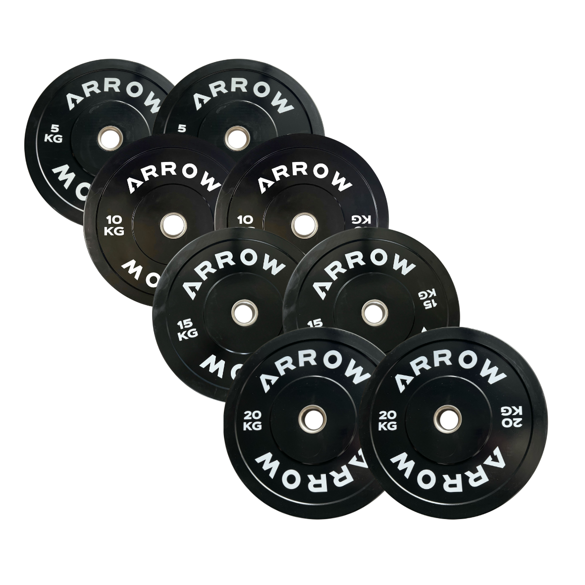 100kg ARROW Pro Bumper Weight Plate Package