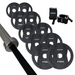 ARROW 150Kg Rubber Coated Weight Plate + 15kg Bar + Lock Jaw Package