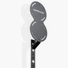 Gray and white archery bow stand with 'Arrow' branding on a white background