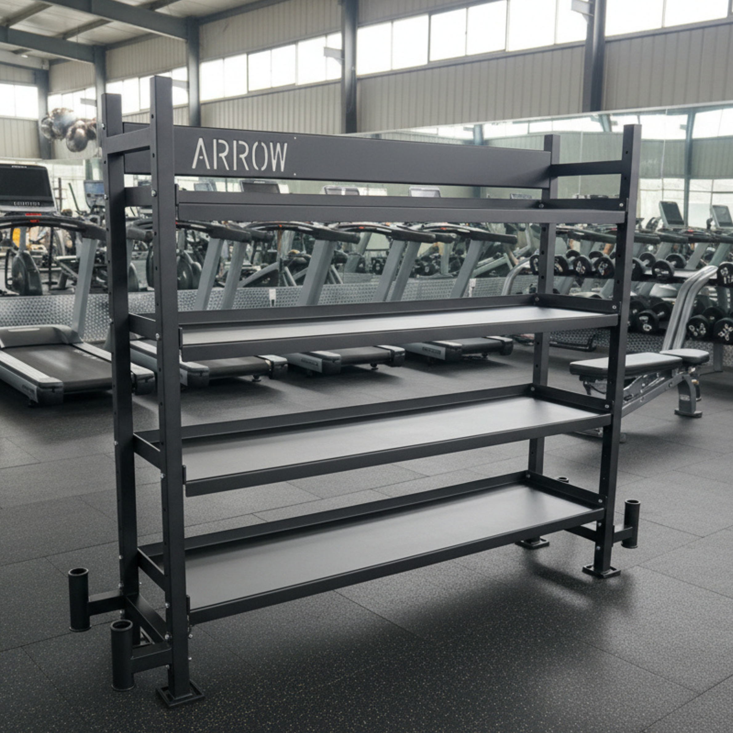 Functional Training Storage Rack ARROW Commercial Functional Storage Rack with Barbell Storage ...