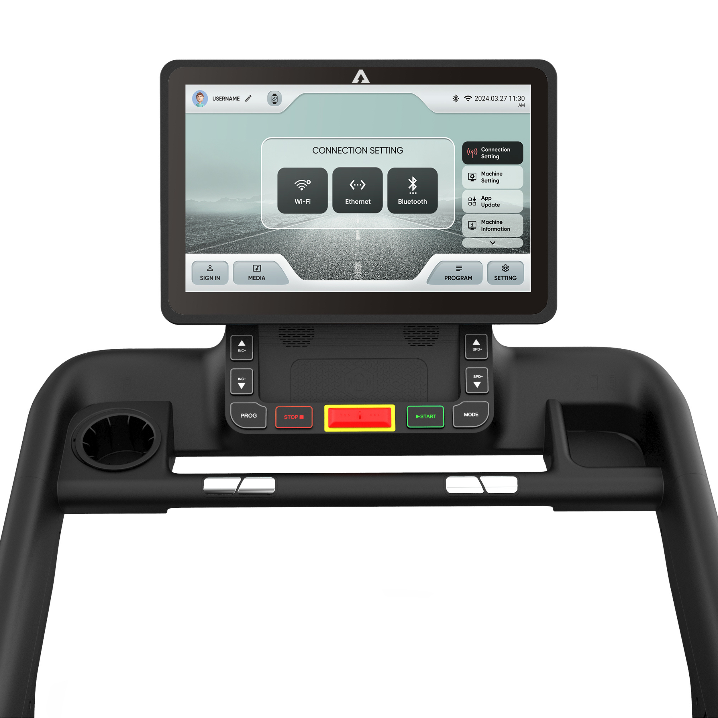 ARROW Signature T4.0 AC Media Light commercial Treadmill