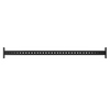 Black metal rod with holes on a white background