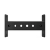 Black TV wall mount bracket on a white background