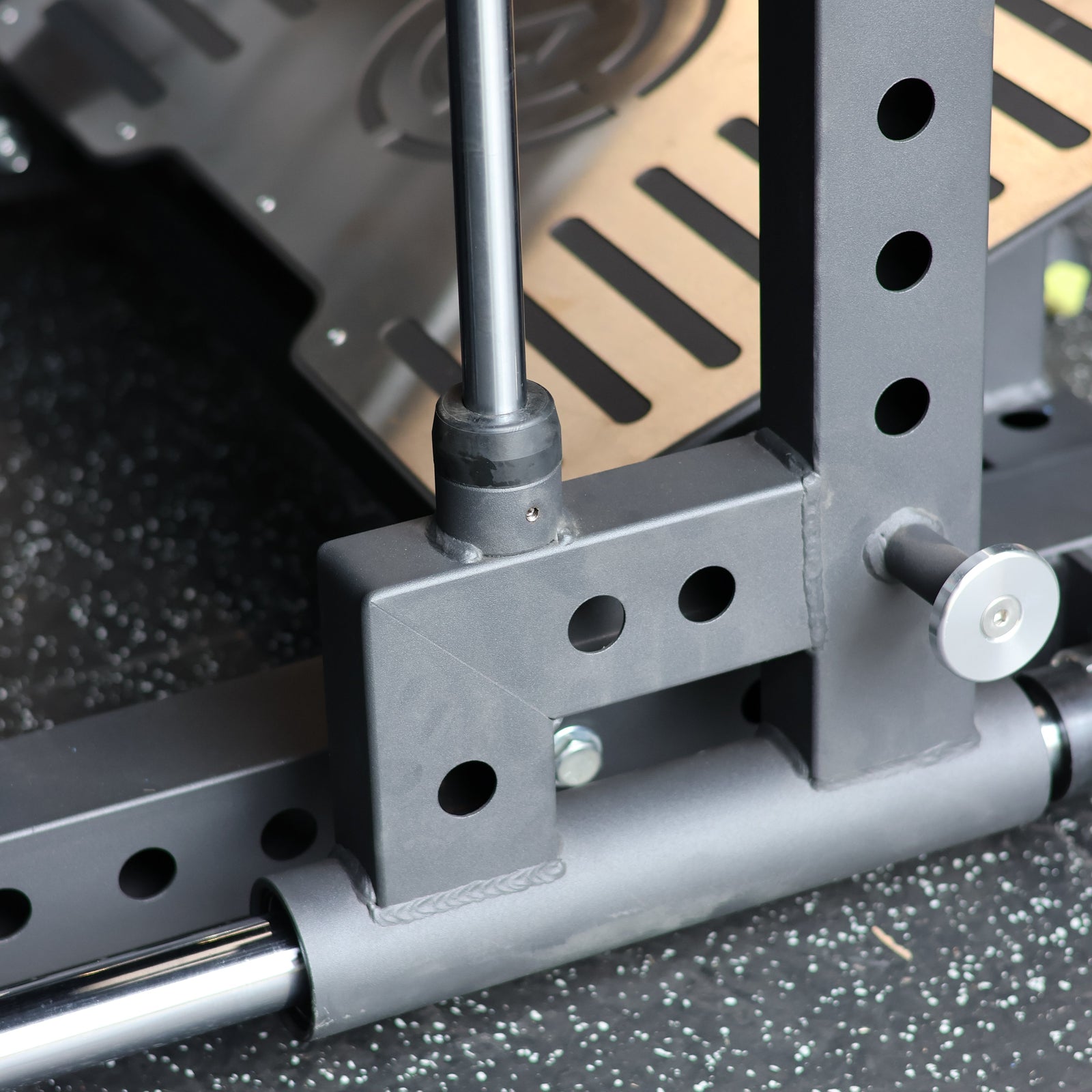 Close up metal components ip thrust machine