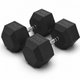 57.5KG Rubber Hex Dumbbell Pair