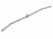 Silver motorcycle handlebar on a white background