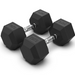 20KG Rubber Hex Dumbbell Pair