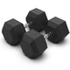 45KG Rubber Hex Dumbbell Pair