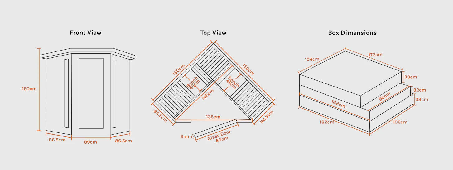 ReGen8 Quadro Corner – 4 Person Infrared Sauna