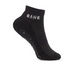 A single black low-cut athletic sock with the brand name 'BAHE' printed in white on the ankle, shown against a plain white background.