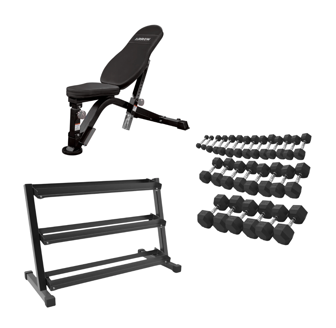 ARROW Dumbbell Set with Adjustable Bench