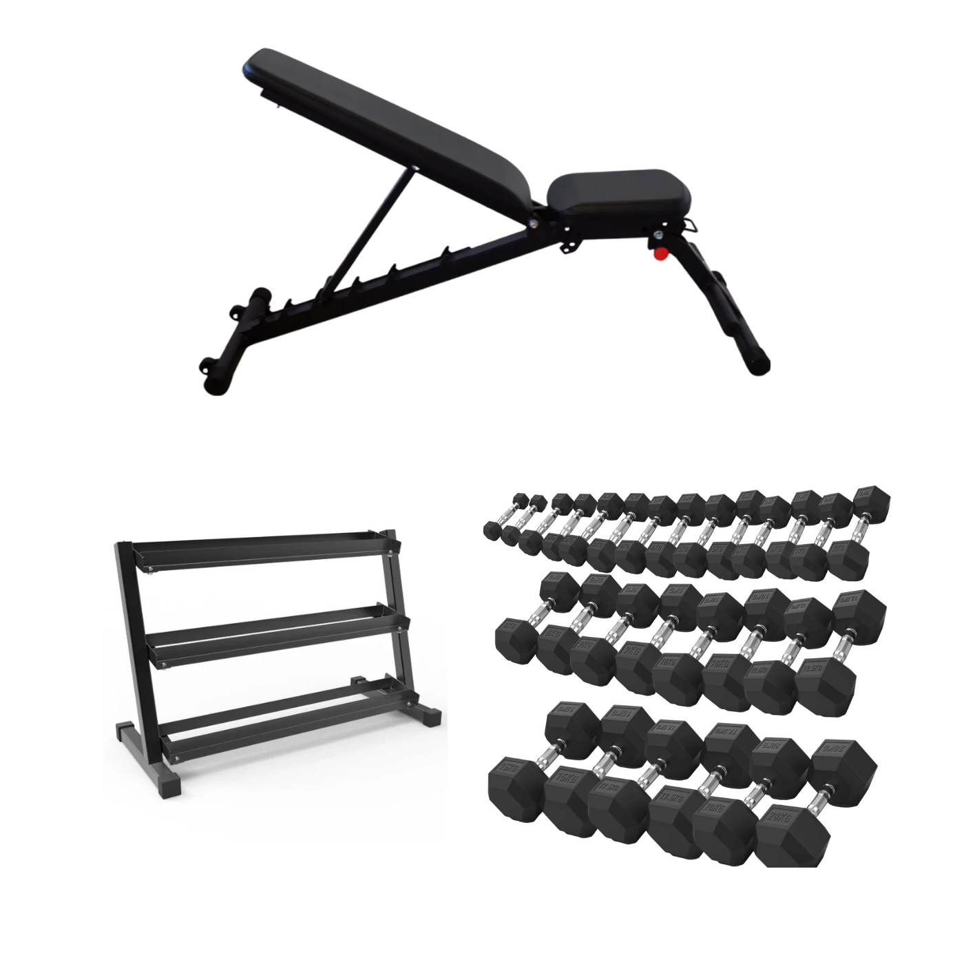 ARROW Dumbbell Set with Adjustable Bench