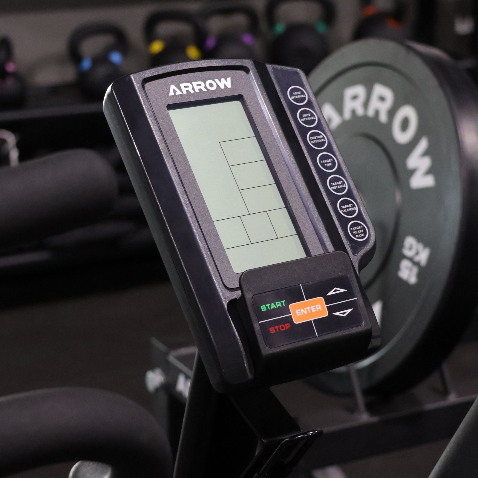 Arrow air bike screen close up